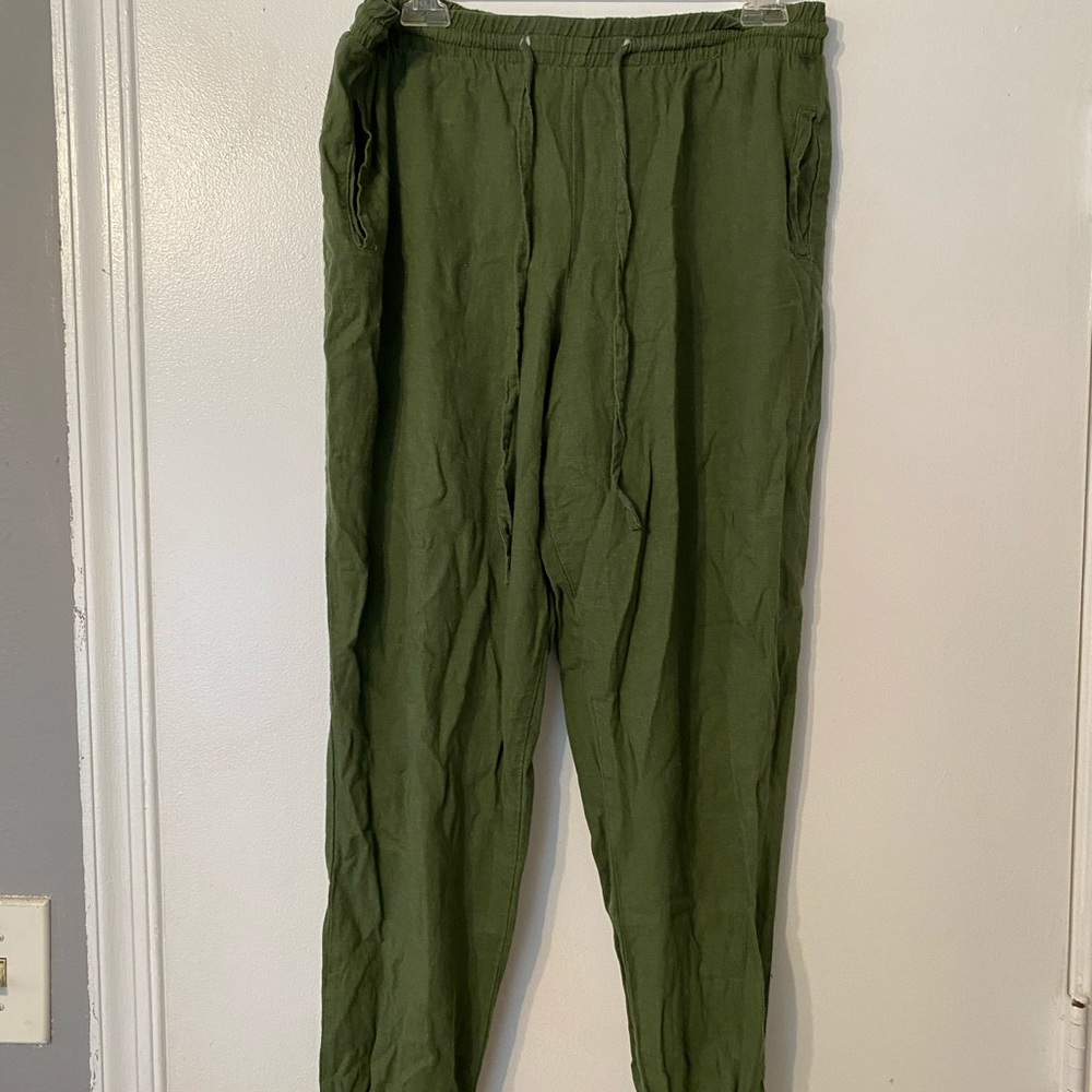 Green joggers